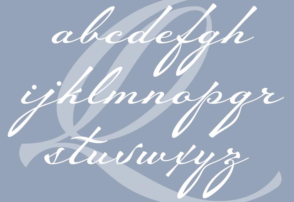 Close up teaser image showing letters a through z of typeface in progress being designed by Carolyn Porter